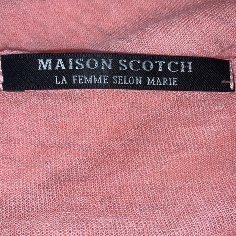 Scotch & Soda Peach‎ 3/4" Sleeve Light Weight V-Neck Sweater Size 1 - Picture 8 of 11
